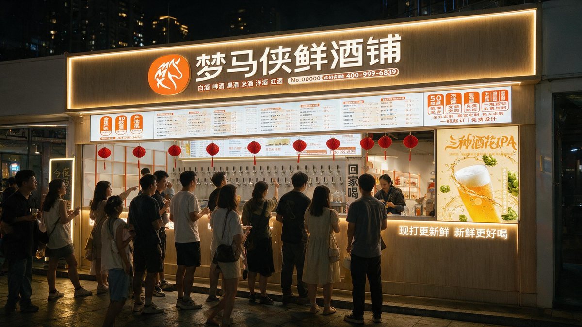 梦马侠鲜酒铺夜市店