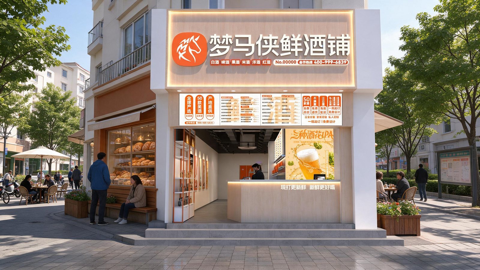 梦马侠鲜酒铺门店实景